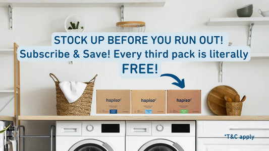 Subscribe and Save with Hapiso laundry pods